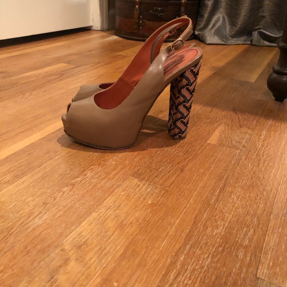 Missoni Platform open toe heels